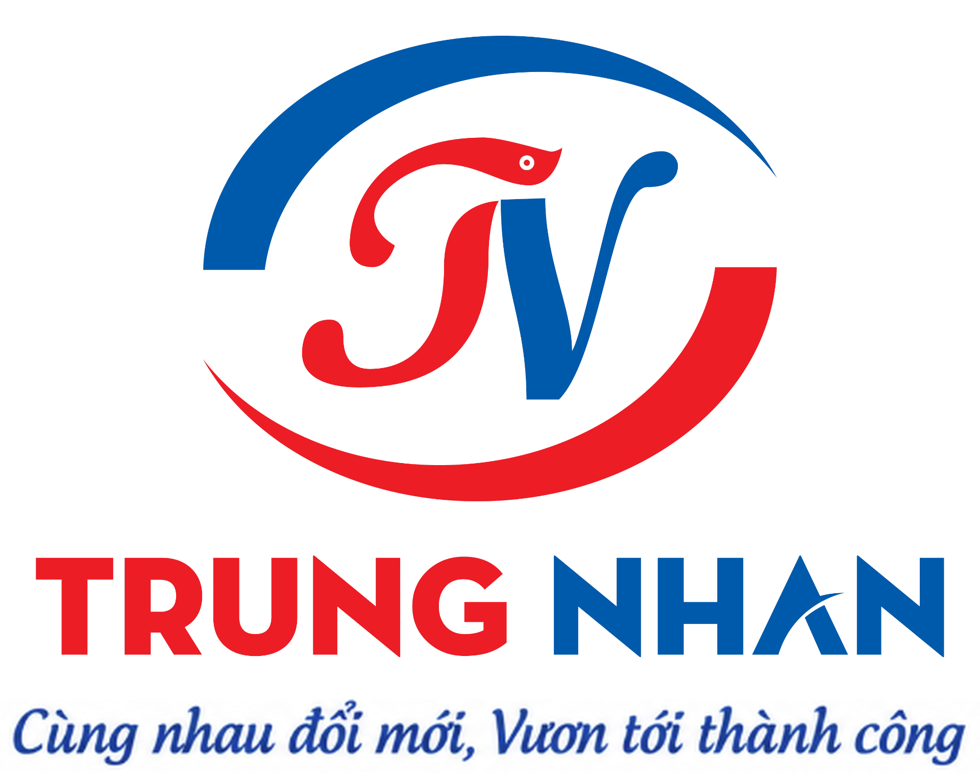 Logo Thủy Sản Trung Nhàn — Cùng nhau đổi mới, Vươn tới thành công